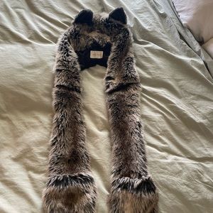 Grey wolf spirithood hat